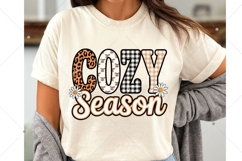 Cozy Season PNG, Retro Checkered Fall PNG, Varsity Fall png Product Image 4