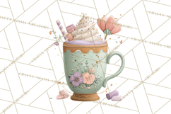 Pumpkin Spice Drinks Clipart PNG Autumn Coffee Product Image 4