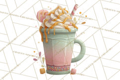 Pumpkin Spice Drinks Clipart PNG Autumn Coffee Product Image 4