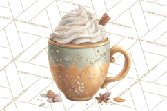 Pumpkin Spice Drinks Clipart PNG Autumn Coffee Product Image 4