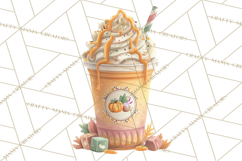 Pumpkin Spice Drinks Clipart PNG Autumn Coffee Product Image 5