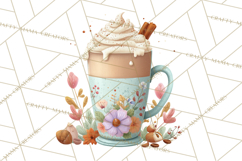Pumpkin Spice Drinks Clipart PNG Autumn Coffee Product Image 3