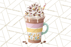 Pumpkin Spice Drinks Clipart PNG Autumn Coffee Product Image 3