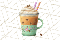 Pumpkin Spice Drinks Clipart PNG Autumn Coffee Product Image 4