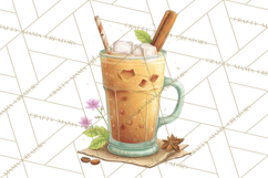 Pumpkin Spice Drinks Clipart PNG Autumn Coffee Product Image 5