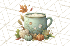 Pumpkin Spice Drinks Clipart PNG Autumn Coffee Product Image 2