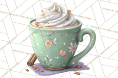 Pumpkin Spice Drinks Clipart PNG Autumn Coffee Product Image 4