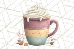 Pumpkin Spice Drinks Clipart PNG Autumn Coffee Product Image 4