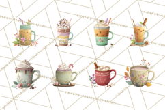 Pumpkin Spice Drinks Clipart PNG Autumn Coffee Product Image 6