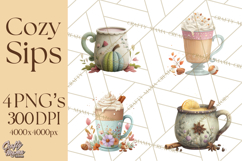 Pumpkin Spice Drinks Clipart PNG Autumn Coffee Product Image 1