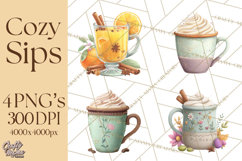Pumpkin Spice Drinks Clipart PNG Autumn Coffee Product Image 1