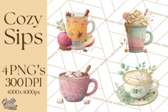 Pumpkin Spice Drinks Clipart PNG Autumn Coffee Product Image 1