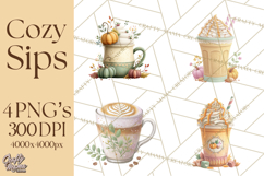 Pumpkin Spice Drinks Clipart PNG Autumn Coffee Product Image 1