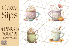Pumpkin Spice Drinks Clipart PNG Autumn Coffee Product Image 1