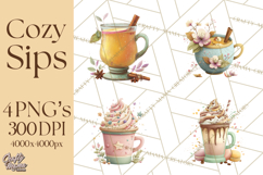 Pumpkin Spice Drinks Clipart PNG Autumn Coffee Product Image 1