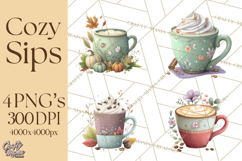 Pumpkin Spice Drinks Clipart PNG Autumn Coffee Product Image 1