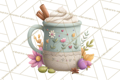 Pumpkin Spice Drinks Clipart PNG Autumn Coffee Product Image 5