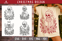 Cozy Skeleton Christmas SVG