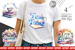 Tea &amp; Tales Mom Quotes Sublimation Product Image 1