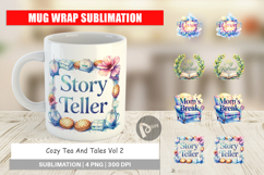 Tea &amp; Tales Mom Quotes Mug Wrap Product Image 1