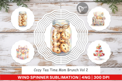 Cozy Tea Time Mom Brunch Wind Spinner Product Image 1