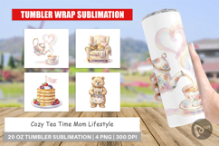 Cozy Tea Time Mom Lifestyle Tumbler Product Image 1
