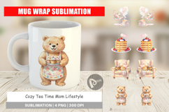 Cozy Tea Time Mom Lifestyle Mug Wrap Product Image 1