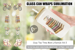 Cozy Tea Time Mom Lifestyle Glass Can Product Image 1