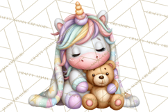 Cute Cozy Unicorn PNG Clipart for Reading, Tea and Relaxing Product Image 4