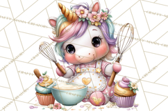 Cute Cozy Unicorn PNG Clipart for Reading, Tea and Relaxing Product Image 4