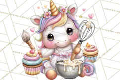 Cute Cozy Unicorn PNG Clipart for Reading, Tea and Relaxing Product Image 5