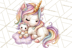 Cute Cozy Unicorn PNG Clipart for Reading, Tea and Relaxing Product Image 3