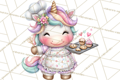 Cute Cozy Unicorn PNG Clipart for Reading, Tea and Relaxing Product Image 5