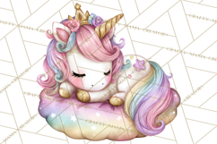 Cute Cozy Unicorn PNG Clipart for Reading, Tea and Relaxing Product Image 4