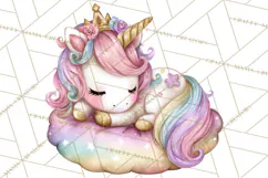 Cute Cozy Unicorn PNG Clipart for Reading, Tea and Relaxing Product Image 4