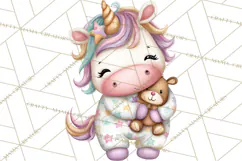 Cute Cozy Unicorn PNG Clipart for Reading, Tea and Relaxing Product Image 5