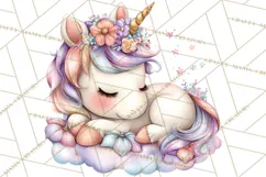 Cute Cozy Unicorn PNG Clipart for Reading, Tea and Relaxing Product Image 2