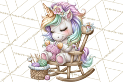 Cute Cozy Unicorn PNG Clipart for Reading, Tea and Relaxing Product Image 3