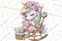 Cute Cozy Unicorn PNG Clipart for Reading, Tea and Relaxing Product Image 3