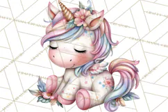 Cute Cozy Unicorn PNG Clipart for Reading, Tea and Relaxing Product Image 2