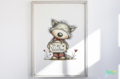 Cozy Valentine Animals Clipart Product Image 2