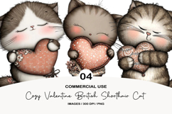 Cozy Valentine British Shorthair Cat PNG Product Image 1