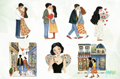 Cozy Valentine Couples Clipart Bundle Product Image 9