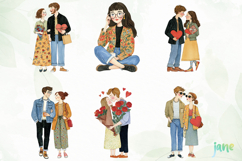 Cozy Valentine Couples Clipart Bundle Product Image 3