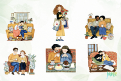 Cozy Valentine Couples Clipart Bundle Product Image 12