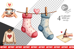 Cozy Valentine Moments Clipart Product Image 1
