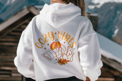 Cozy Vibes Only SVG Halloween PNG Design Product Image 3