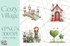 Cute Neighborhood Town Creator PNG Clipart Product Image 1