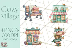 Cute Neighborhood Town Creator PNG Clipart Product Image 1