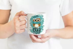 Cozy Weather Sublimation | Cute Winter Owl Illustration Product Image 2